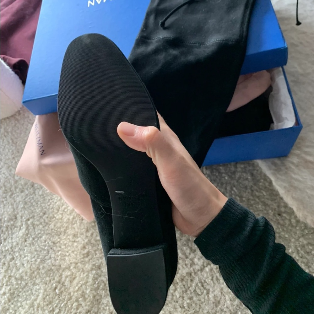 BNWT Stuart weitzman Genna 60 over the knee suede block boots